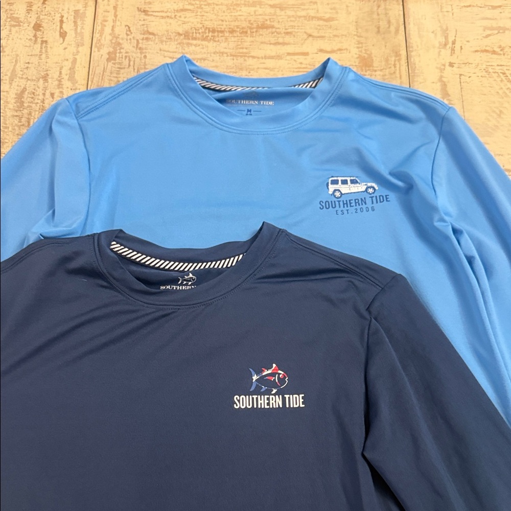 Southern Tide Light Blue and Dark Blue Shirts